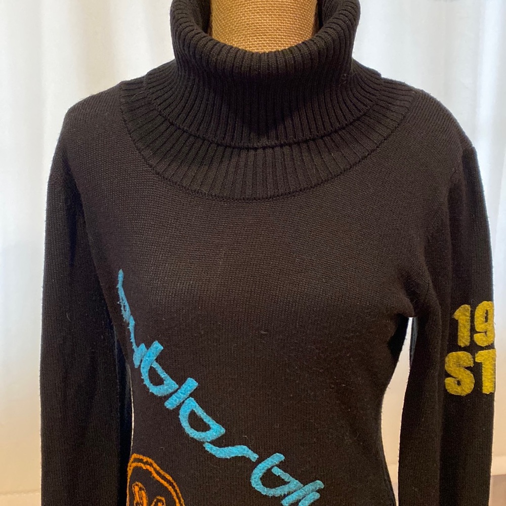 Byblos BLU fabulous wool/cotton blend turtleneck sweater, M